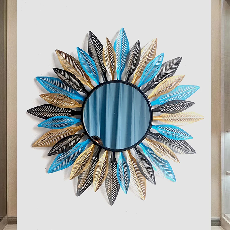 

Round Aesthetic Wall Mirror Bedroom Big Living Room Toilet Irregular Mirror Antique Accent Spiegel Nordic Home Decor WSW35XP