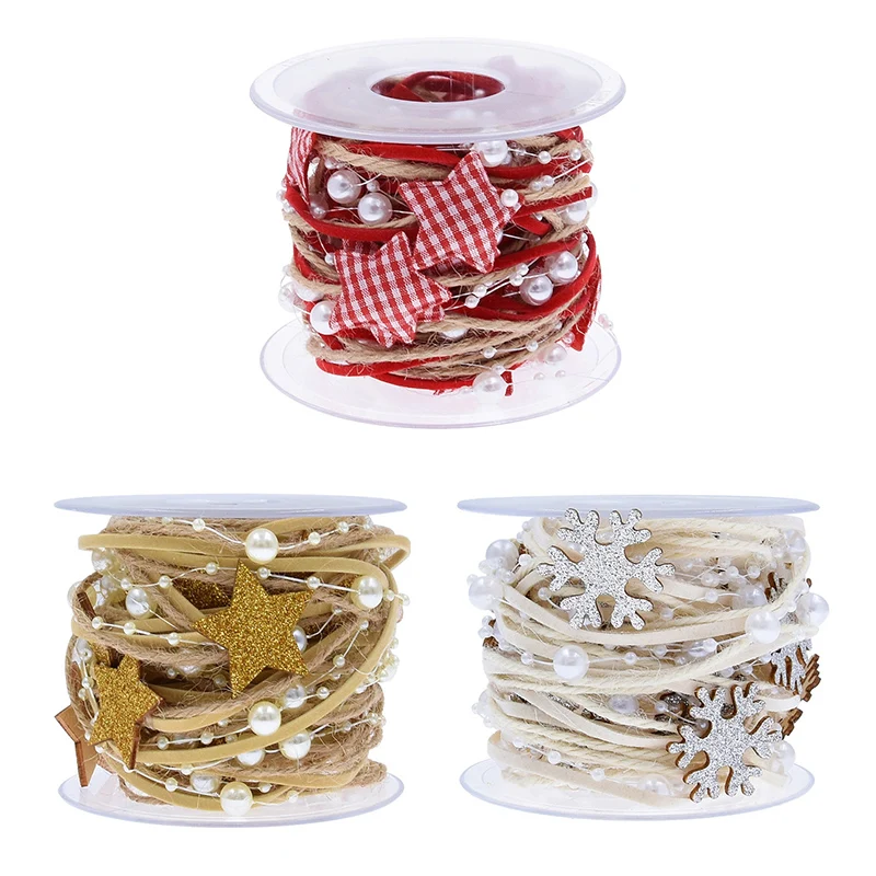 

1Pcs 5M/2M For Packing DIY Handmade Christmas Ribbon Snowflake Pattern New Year Wedding Gift Satin Ribbon Xmas Card Wrapping