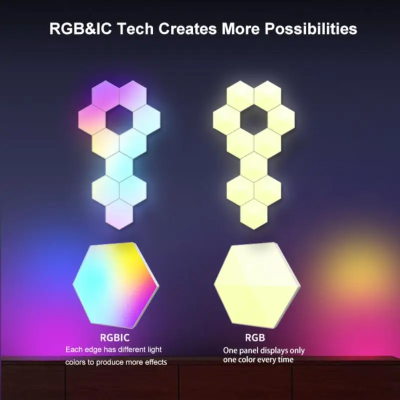 

Wifi Bluetooth Smart Light Panels Remote Control Induction Lamp Tuya Work With Alexa Google Home Voice Control Rgbic Light