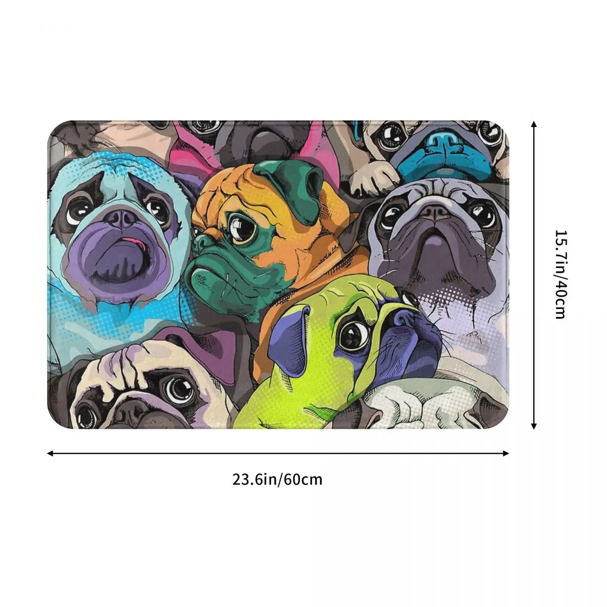 Нескользящий коврик для ванной в виде французского бульдога портрет многих