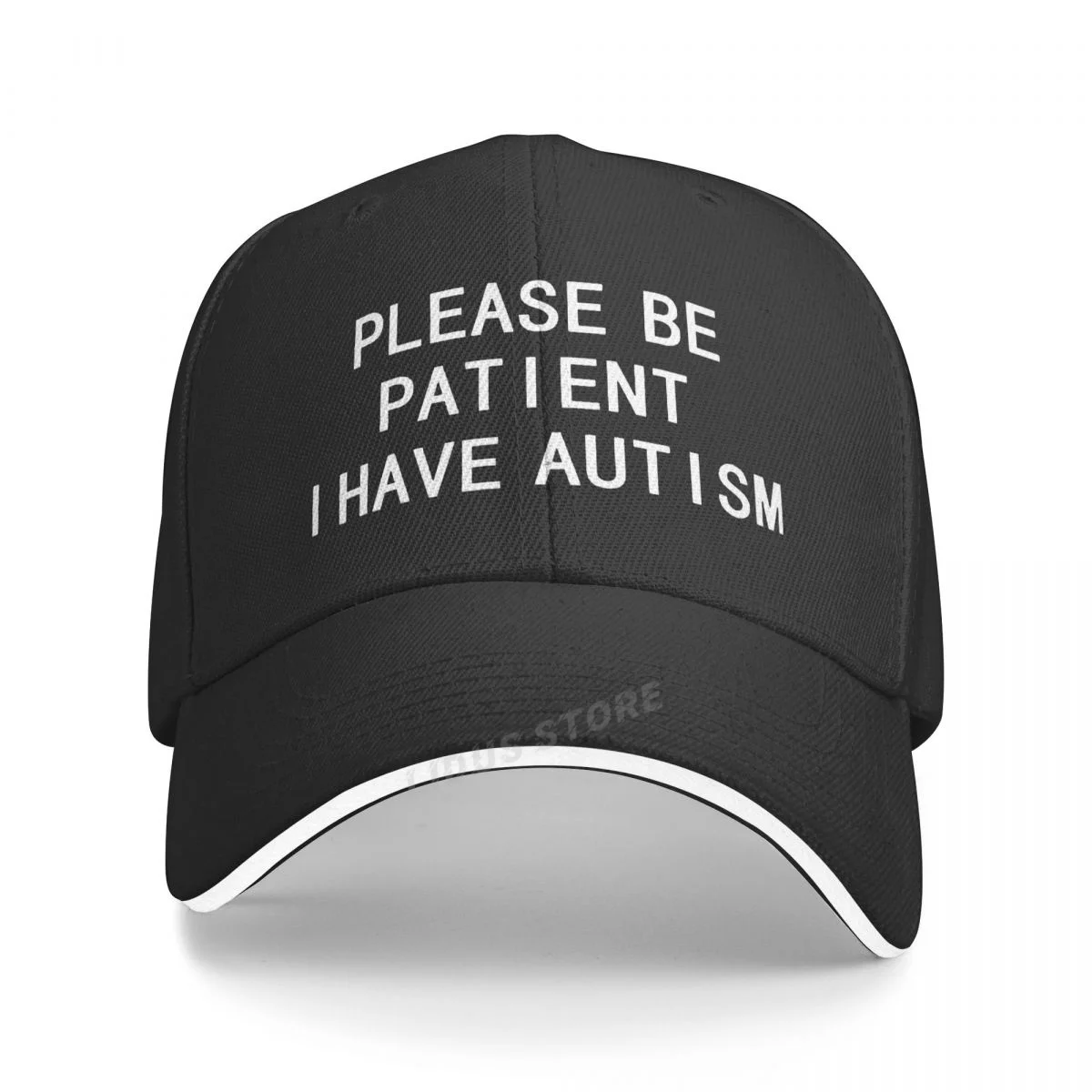 Please Be Patient I Have Autism Letter Print Baseball Cap Outdoor Men Women Autistic Patient Hats Adjustable Snapback Hats