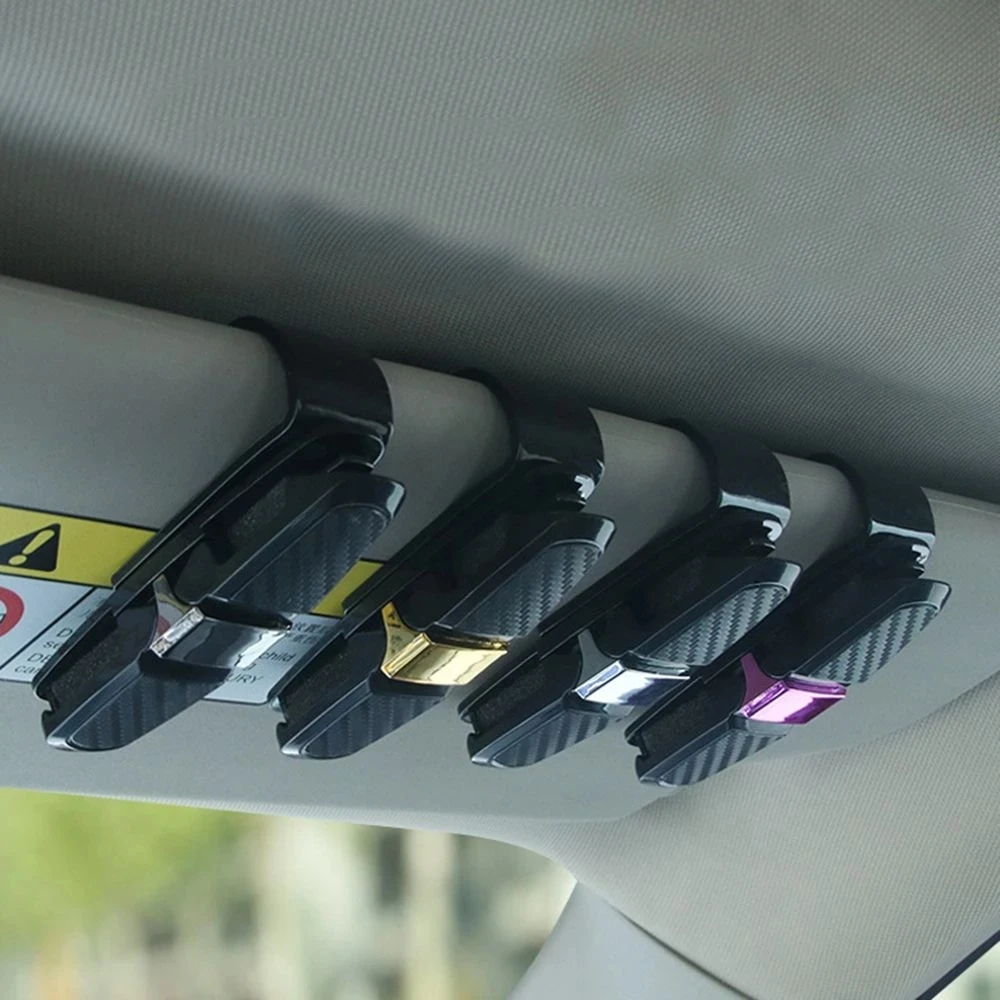 

NEW Portable Car Glasses Holder Portable Ticket Card Clamp Car Sun Visor Sunglasses Clip ABS Eyeglasses Case Auto Accessories