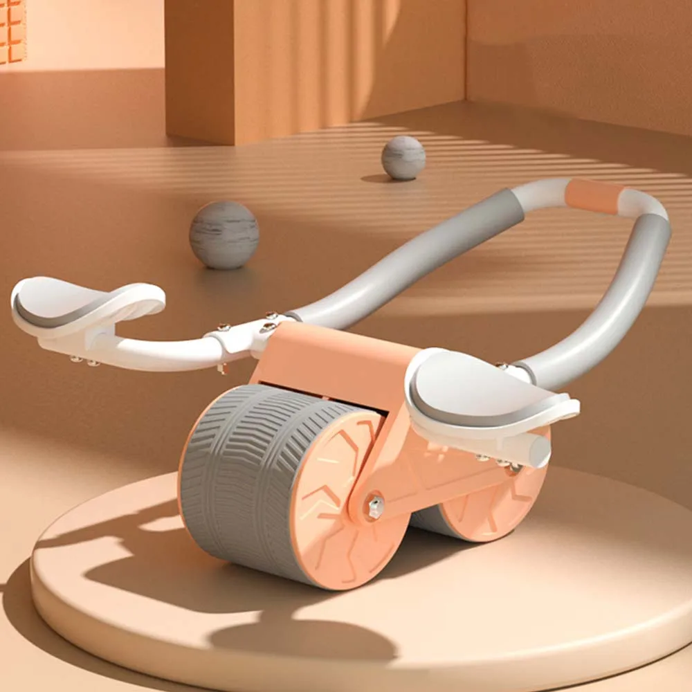 

Ab Roller Wheel Automatic Rebound With Elbow Support Flat Plate Exercise Wheel Silence Abdominal Wheel Home Exercise Equipment