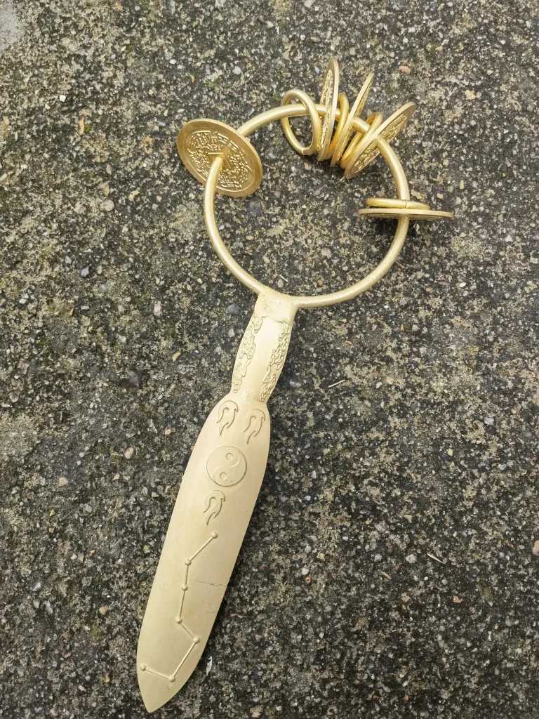 

Тайские изделия, черная, чистая медь, Тай-Чи Багуа, Тао-бист натуральный, медная колокольница, миска для тренировок