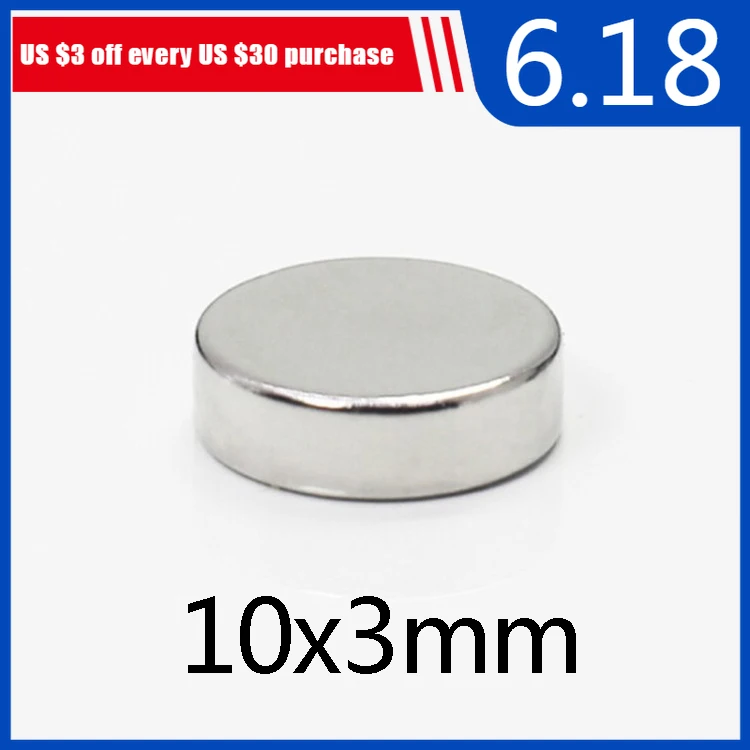

20/30/50 pcs Permanent NdFeB Super Strong Powerful Magnets 10x3 mm N35 Round Magnets 10x3mm Neodymium Magnet Dia 10*3 mm
