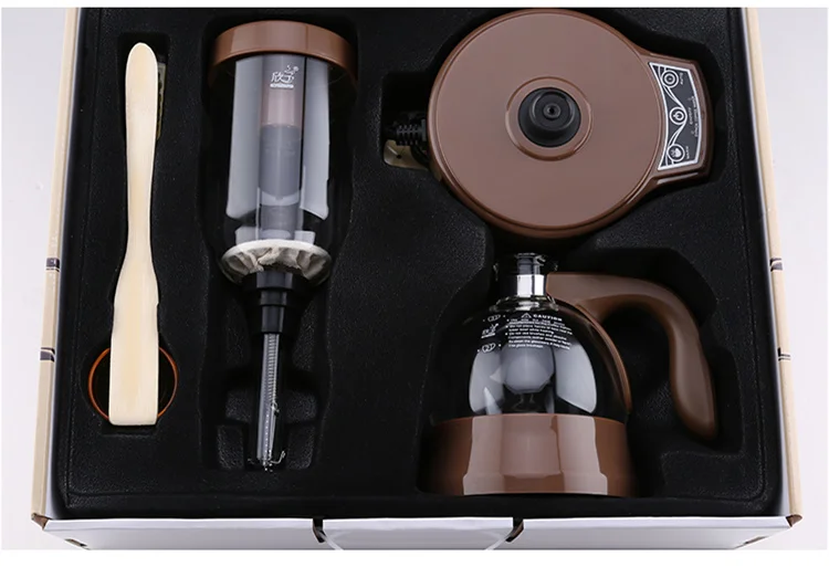 Японская силиконовая электрическая кофемашина с тремя чашками вакуумная для