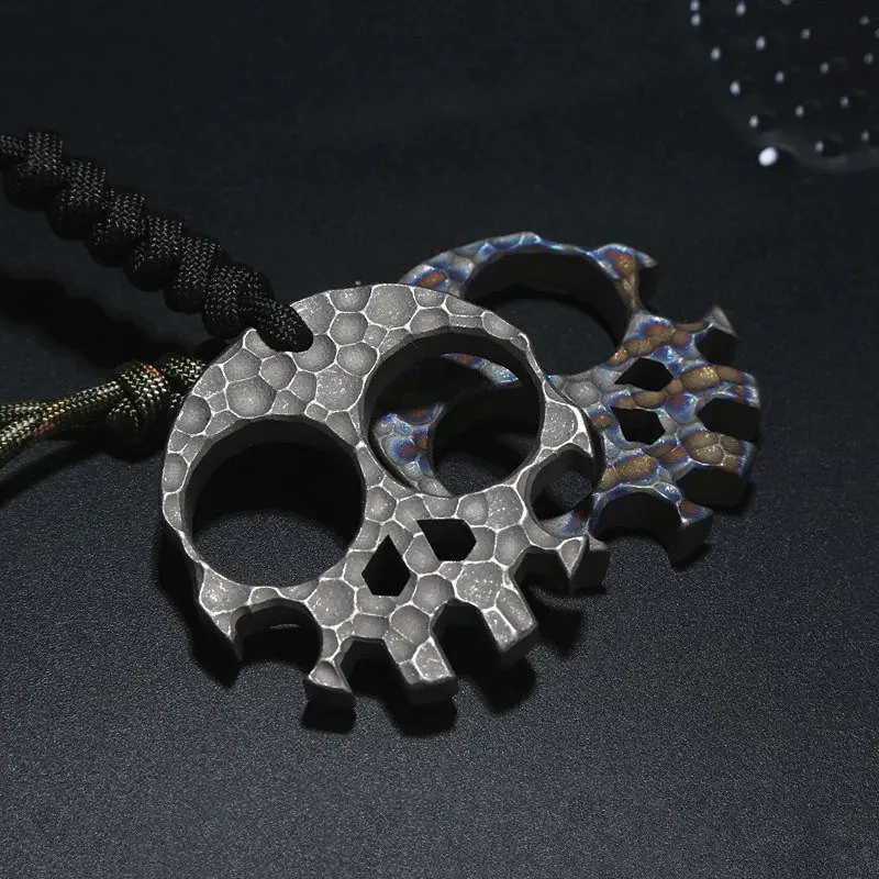 EDC Titanium Alloy Umbrella Rope DIY Decorative Accessories Key Ring Pendant Outdoor EDC Multi Opener Tools