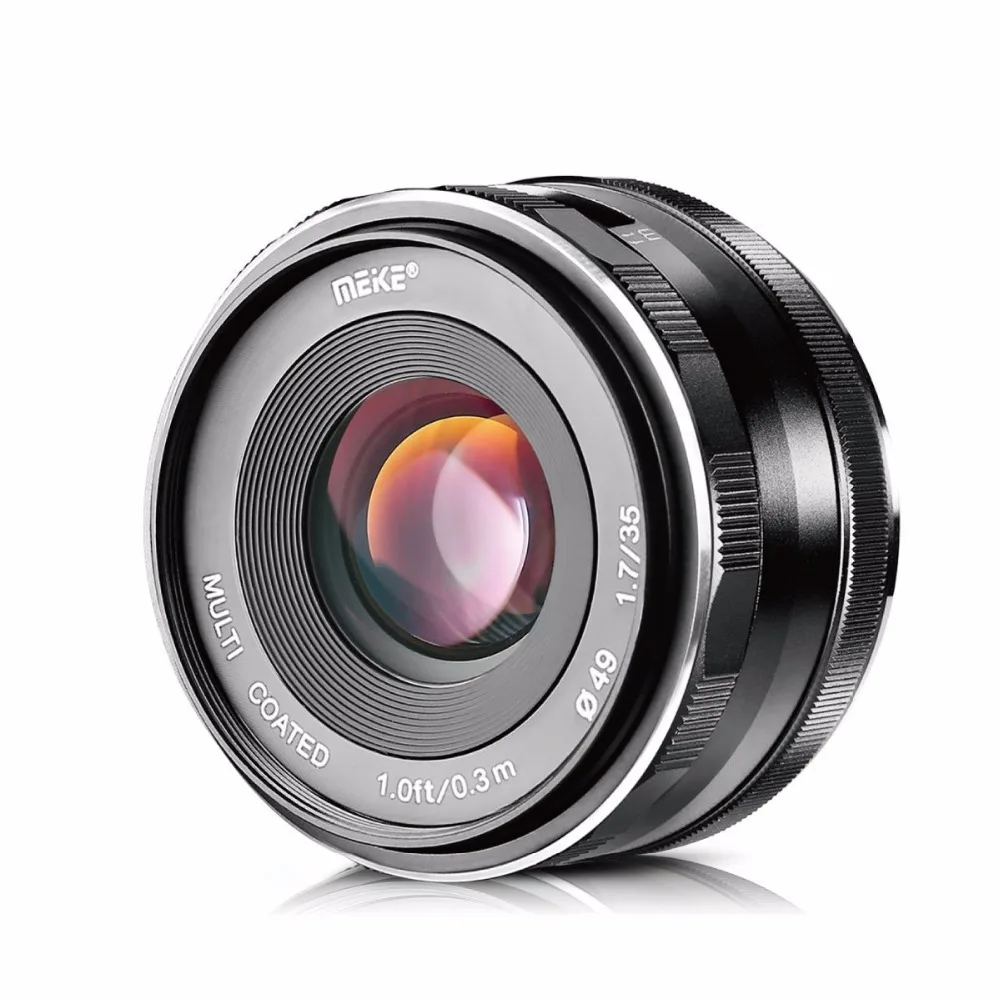 

Meike 35mm F1.7 Large Aperture Manual Focus Camera Lens For Canon-EF-M M1/M2/M3/M5/M10/M100 For Lens + Gift