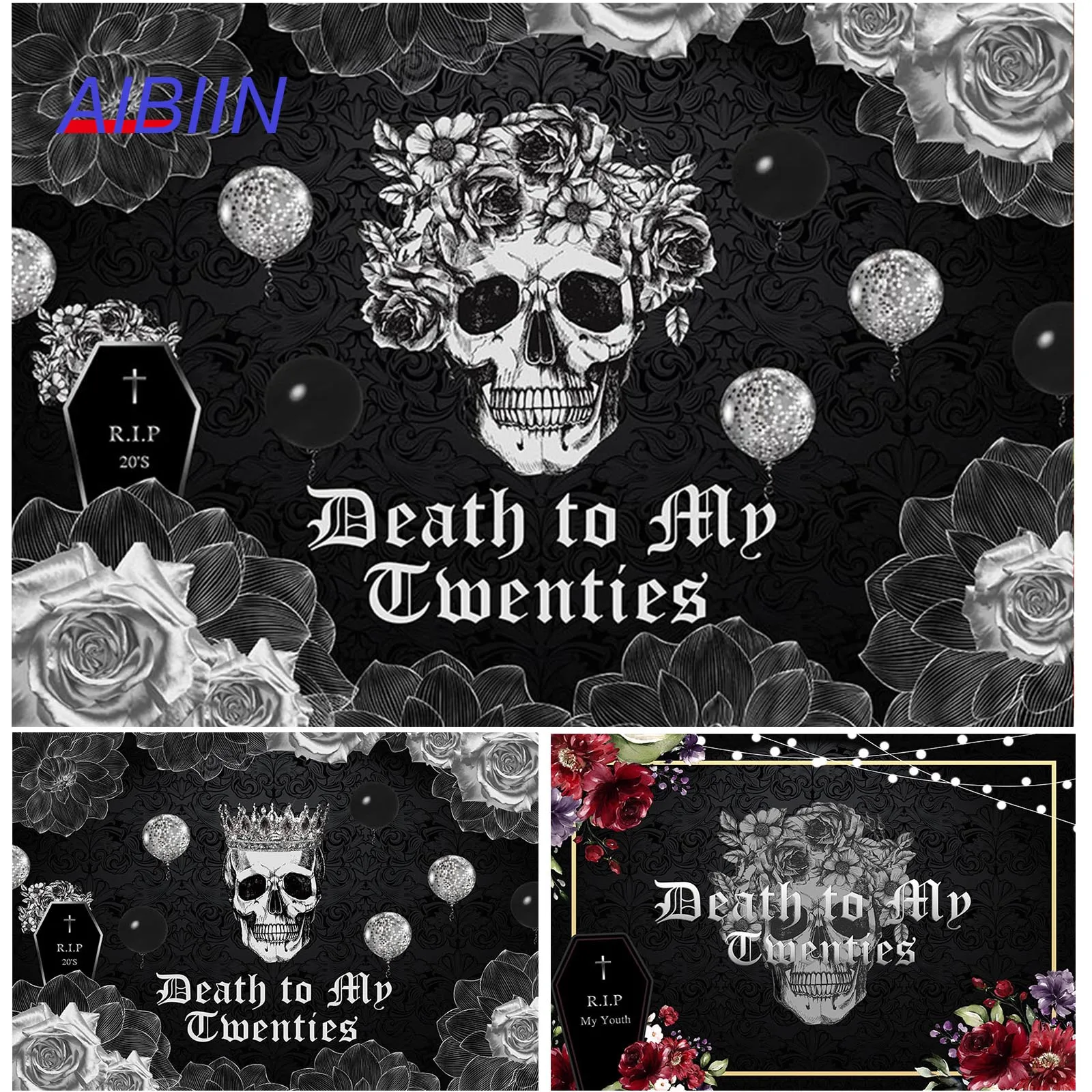 Фон для фотосъемки с надписью Death to My Twenty