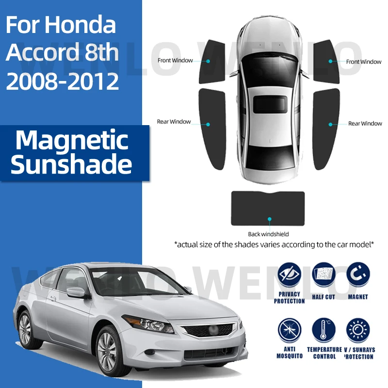 

Magnetic Car Side Window Sunshade Cover For Honda Accord 8th 2008-2012 Sun Visor Window Curtain Front Stylish Car Accessories