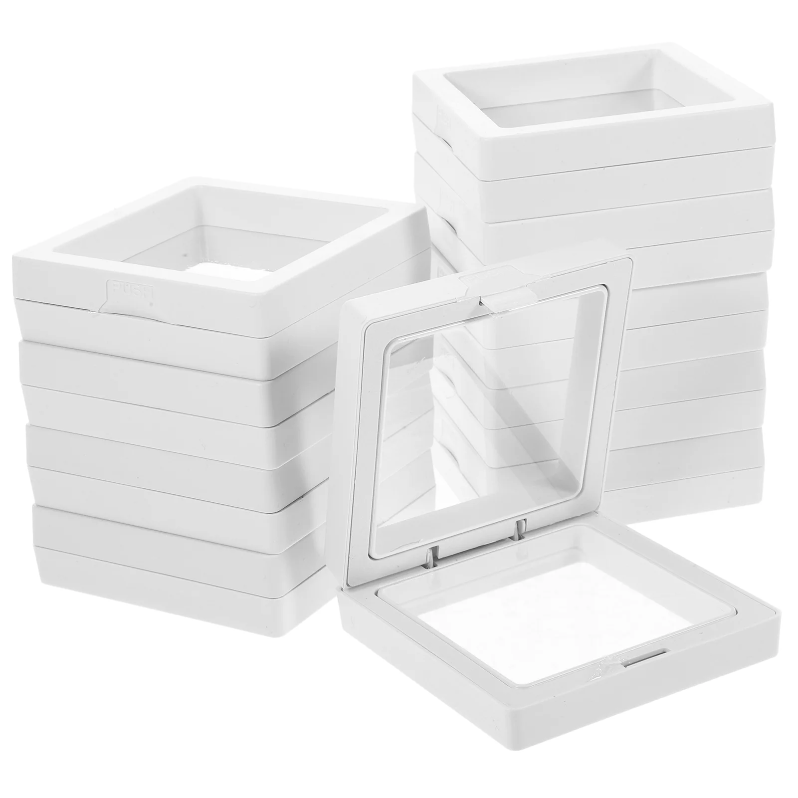 

10pcs Jewelry Display Racks Earrings Display Stand Transparent Jewelry Storage Box