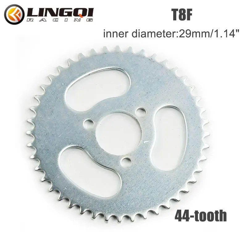Задняя звездочка LINGQI T8F 32 мм 74T 64T 58T 44T 38T 35T, вал шестерни мотоцикла, мини-мотовездехода, квадроцикла, внедорожника, карманного велосипеда, мотокросса