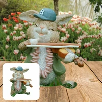 adorable animal figure eco friendly handcrafted fairy table ornament hare figure rabbit figurine rabbit figurine