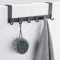 Hooks Over The Door 5/6/7 Hooks Home Bathroom Storage Rack For Clothes Coat Hat Towel Key Holder Hanger Kitchen Accessories