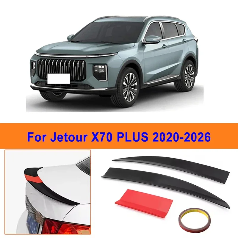 Фото Для Jetour X70 PLUS 2020-2026: 3-секционный задний спойлер из ABS-пластика, регулируемый 115-125 см, спортивный декоративный верхний спойлер, внешние детали для автомобиля №1