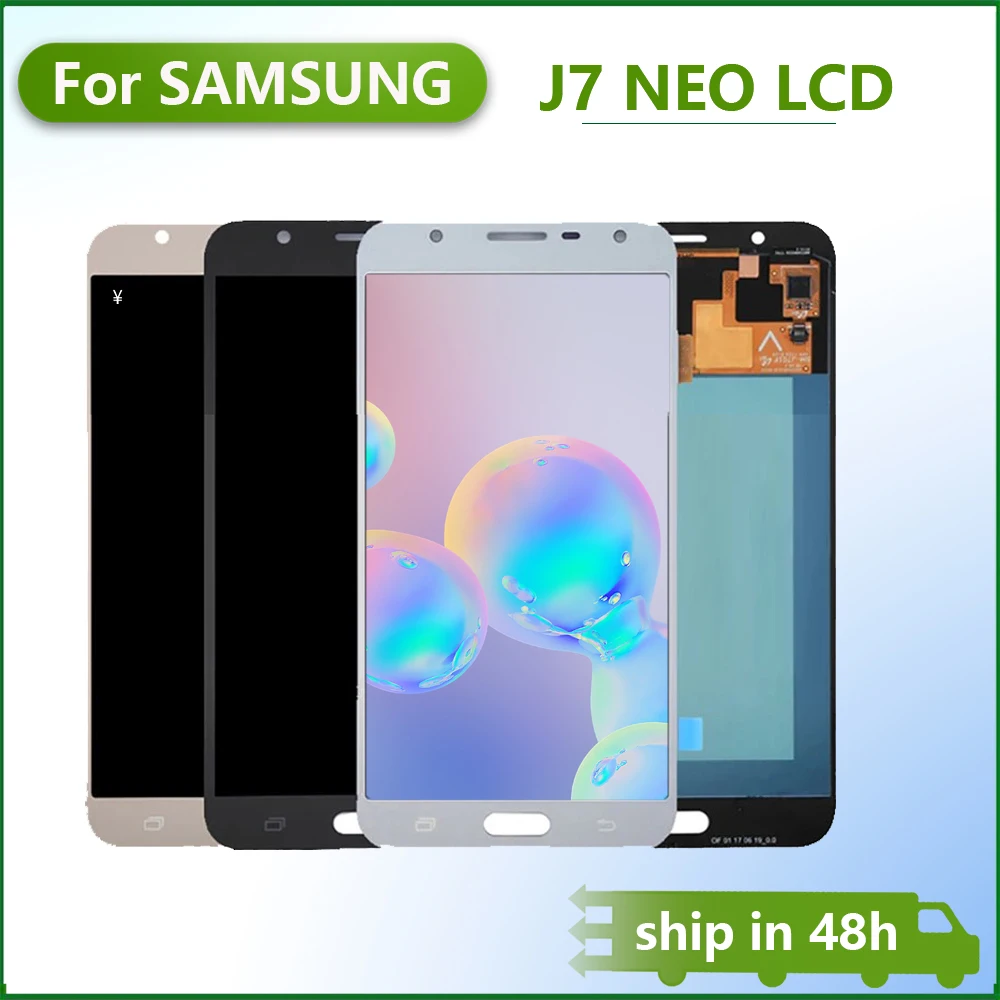Регулируемый ЖК-дисплей для Samsung Galaxy J7 neo J701 J701F J701M, ЖК-дисплей с сенсорным экраном и дигитайзером в сборе, сменный экран для J701