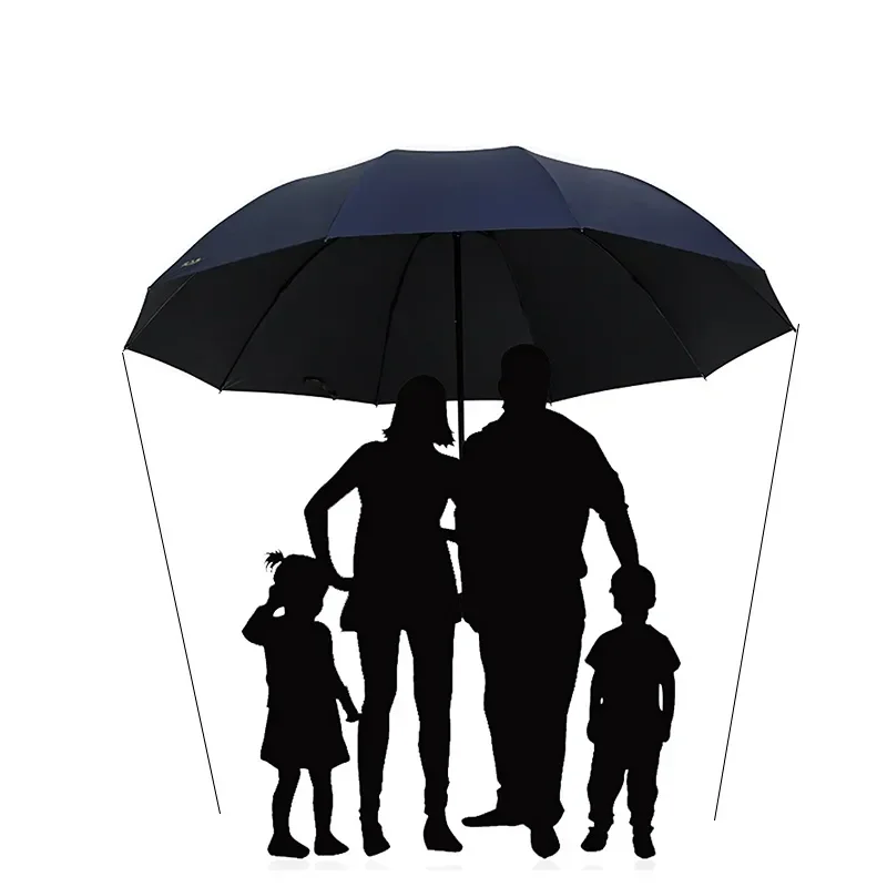 

NEW Dual-Purpose Rain Umbrella Double Three-Person Folding Sun Protection Umbrella