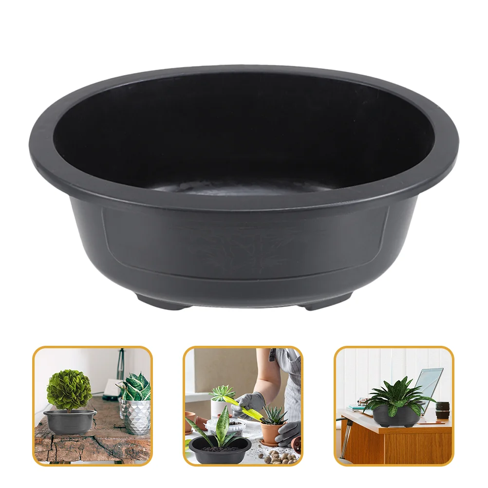 

Flowerpot Large Oval Bonsai Office Decorative Planter Garden Holder Container Home Gardening Accessory Outdoor Plants