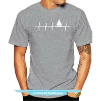 customized anti wrinkle t shirt man sail heartbeat tshirt for men funny casual plus size 3xl men t shirt original cute