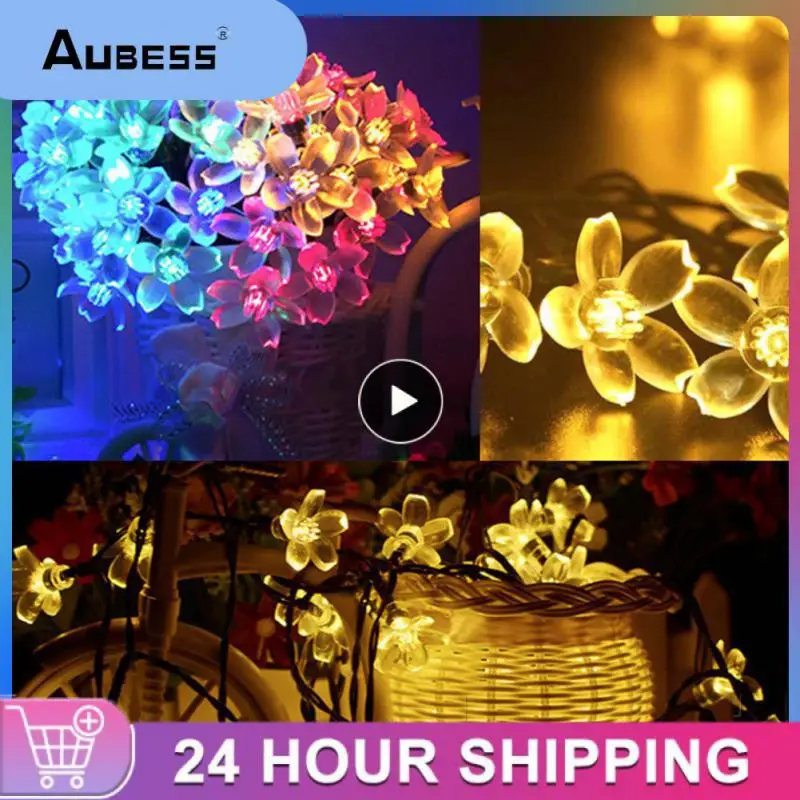 

1~5PCS Solar Garden Light Led Flower Fairy String Lights Outdoor Christmas Atmosphere Chain Lamp Blossom Festoon Party Home