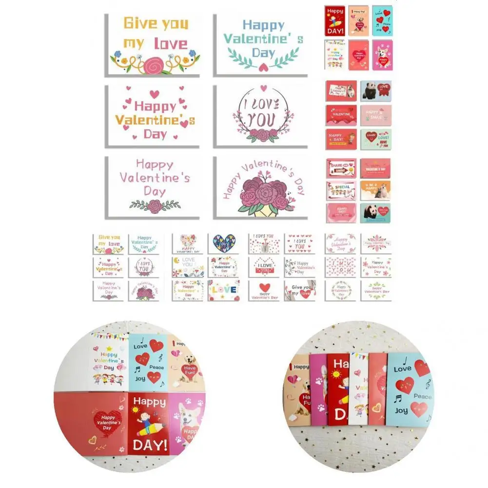 

1 Set Blessing Card Eye-catching Novelty Charming Eco-friendly Fadeless Holiday Card Holiday Card for Lover