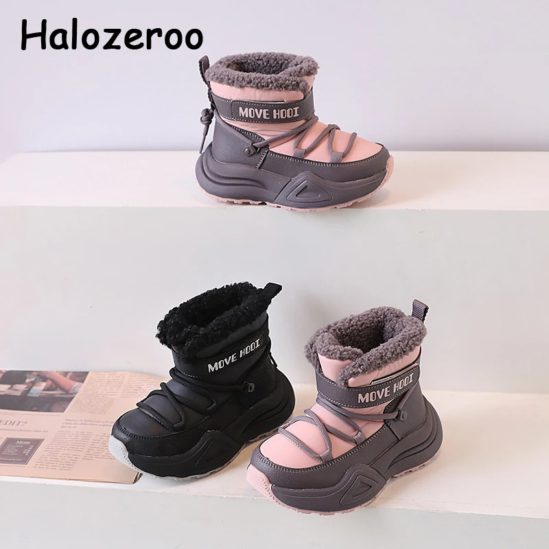 

Детские зимние ботинки, брендовые розовые ботинки для маленьких девочек, модные ботинки для малышей, детская теплая водонепроницаемая обувь до щиколотки для мальчиков