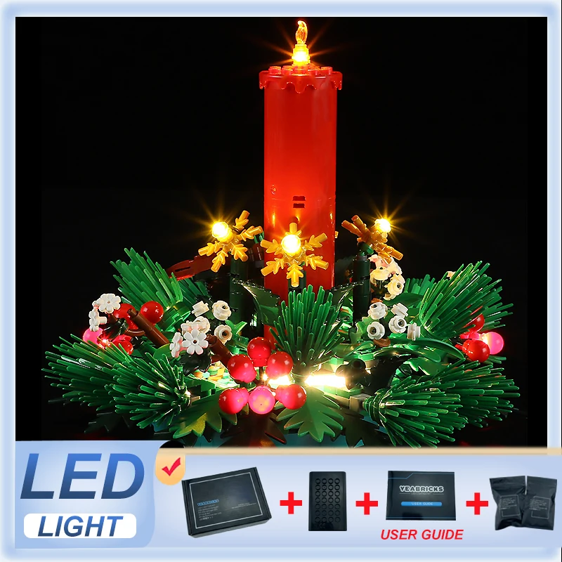 DIY светодиодный набор для LEGO 40743 Рождественское украшение стола (только Φ без