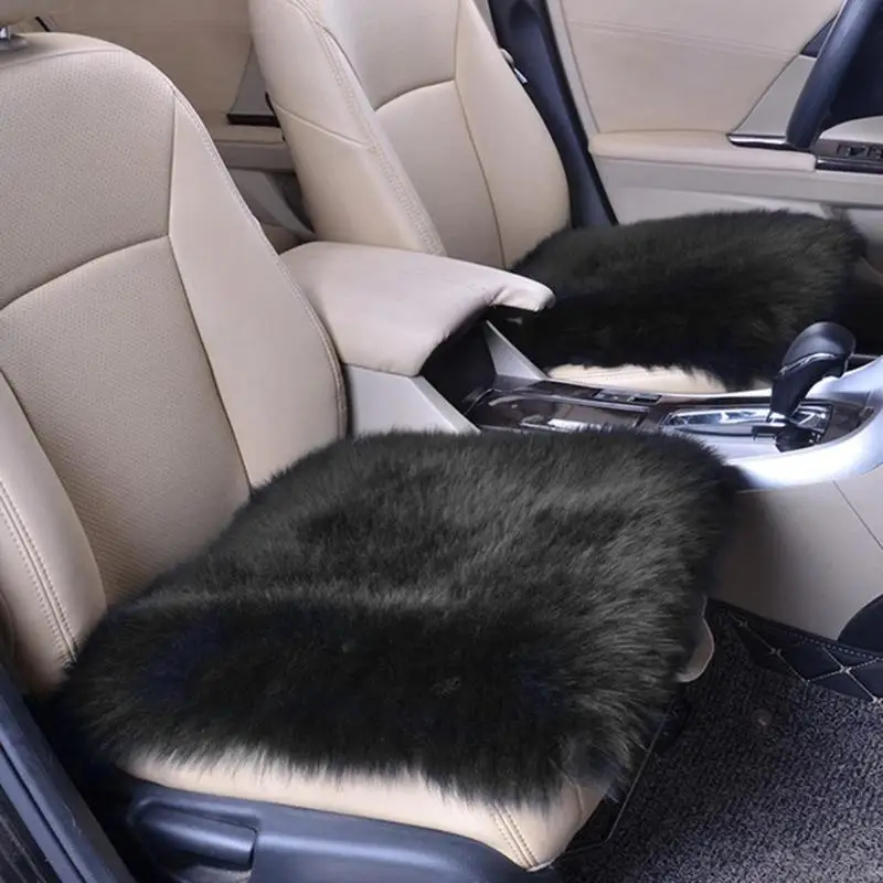 

Car seat cushion winter thick plush warmth wool velvet waist long hair seat cushion Comfortable and soft car Accessories