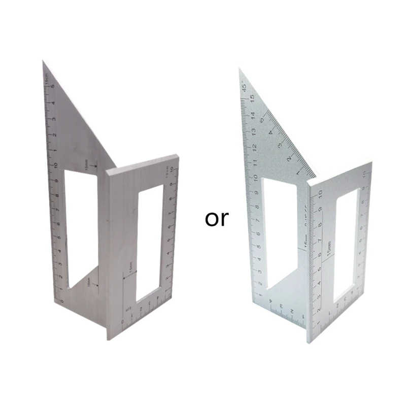 

Деревянная квадратная многофункциональная линейка из алюминиевого сплава 45 90 градусов линейка деревообрабатывающий инструмент