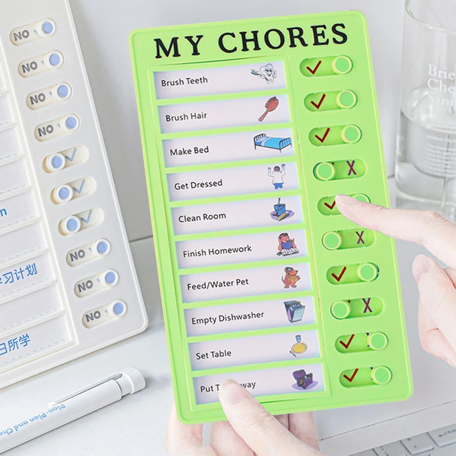 Детский Планировщик Работы Магнитная Доска Пластиковый Список Заданий