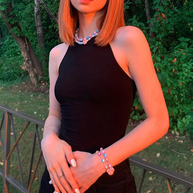 Летний пикантный бандажный кроп-топ с открытой спиной шикарный Женский