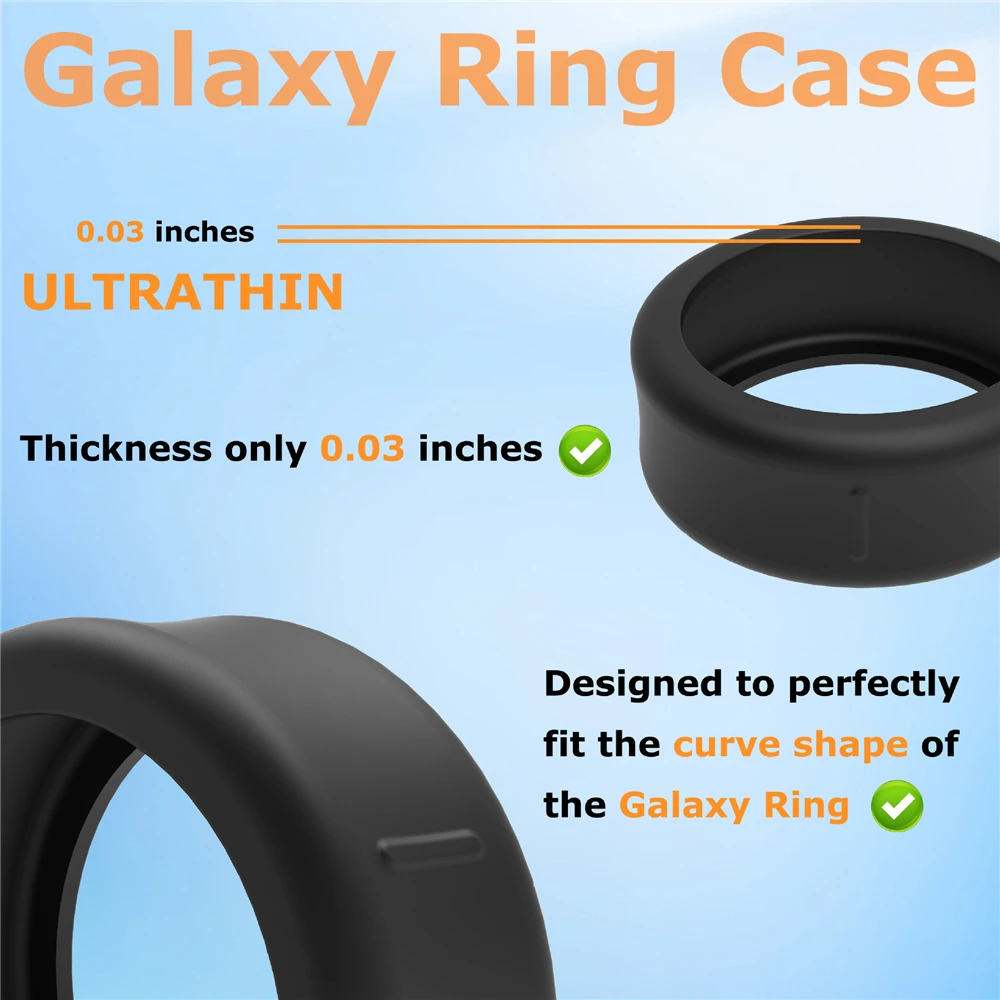 Фото Силиконовый Эластичный чехол с кольцом для Galaxy Ring, ударопрочный чехол с умным кольцом для упражнений на улице, ударопрочный чехол с защитой от царапин №3