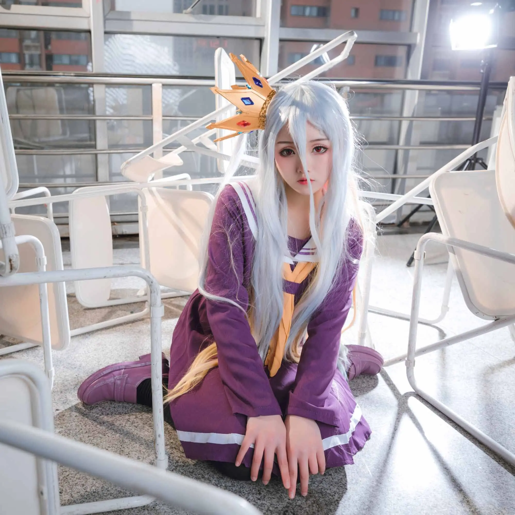 Костюм Широ для косплея No game no life женская одежда на Хэллоуин парики костюм моряка