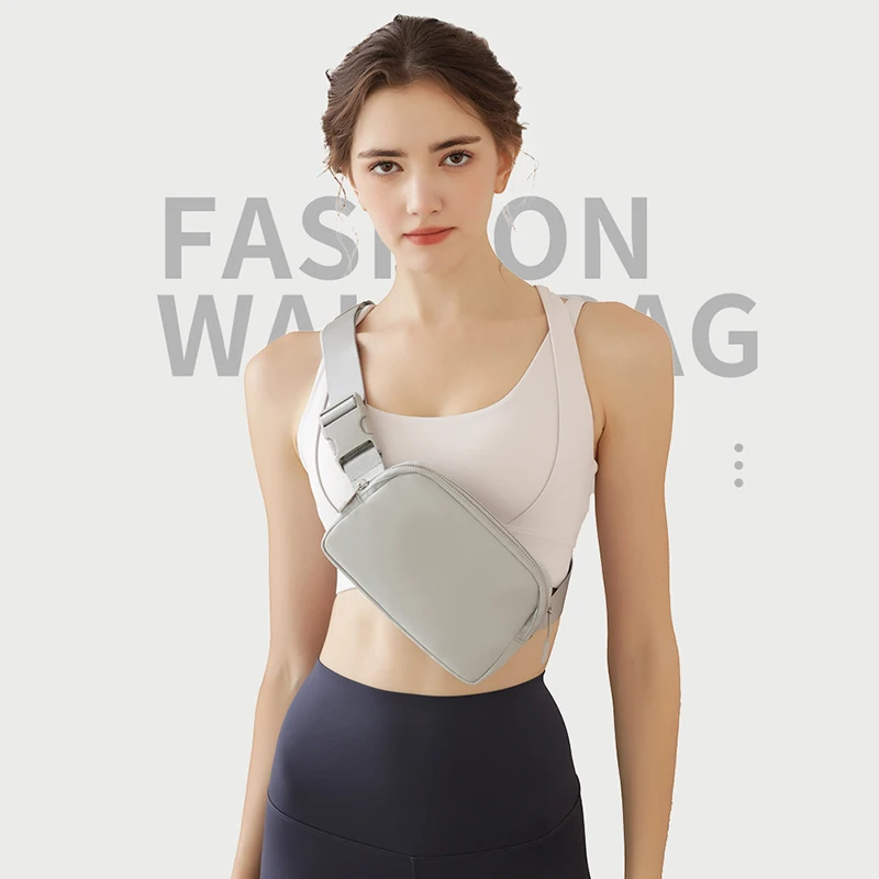 Waist Bag Messenger Bag Nylon Waterproof Chest Bag Outdoor Sports Running Cycling Travel Workout Adjustable Shoulder Strap