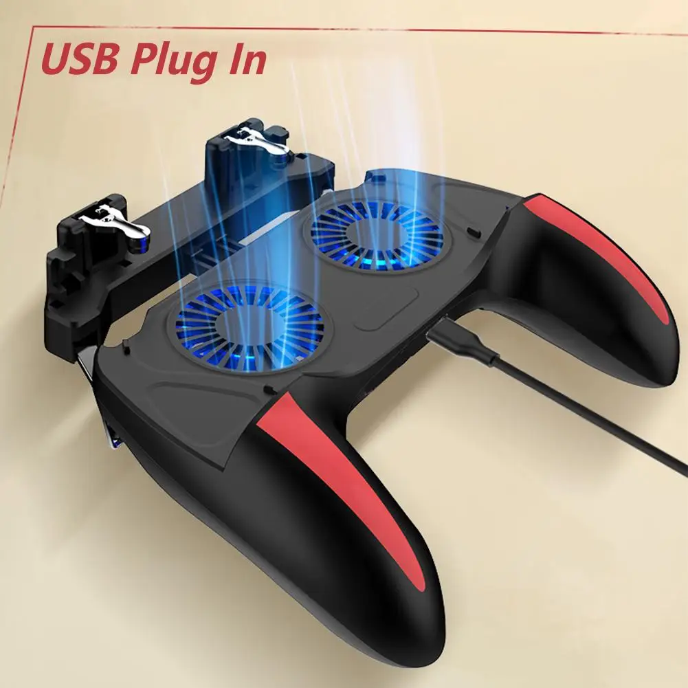 

H10 Dual Fan Cooler Gamepad Semiconductor Mobile Phone Radiator Game Controller Adjustable Speed Cooling Gamepad Drop shipping
