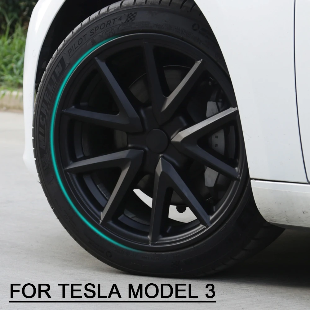 

4PC For Tesla Model 3 Hub Cap Performance Replacement Wheel Cap 18-Inch Automobile Hubcap Automobile Cover Tire Trim Accessories