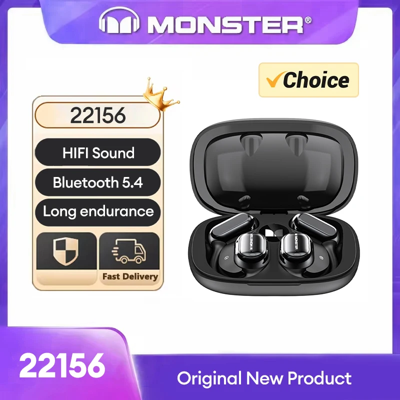 Monster Open Free AC100 Наушники с костной проводимостью Bluetooth Беспроводные спортивные