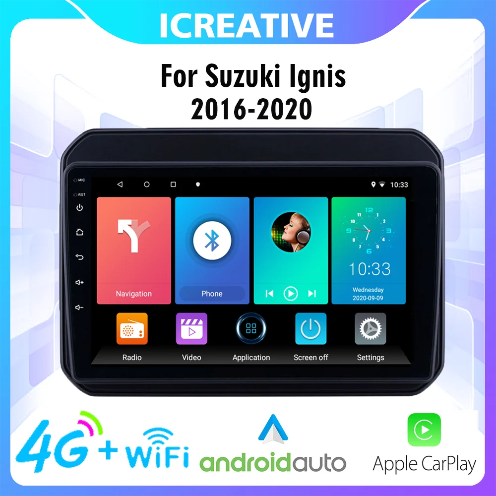 

Car Multimedia Stereo Player For Suzuki Ignis 2016 - 2020 9 inch Android 8.1 2 Din GPS Navigation Systerm Head Unit With Frame