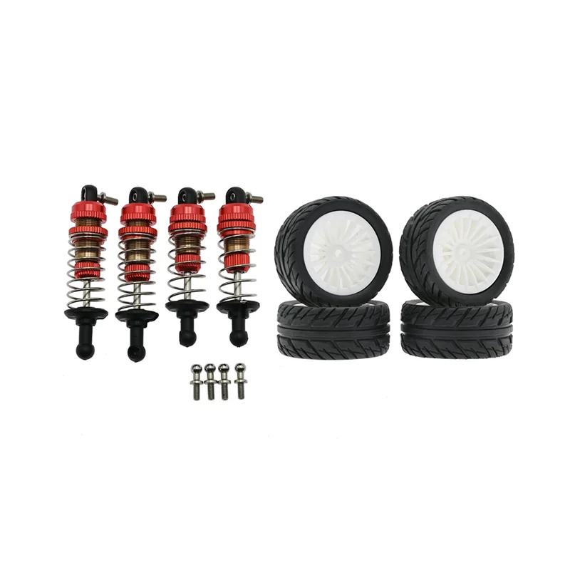 

Metal Shock Absorber and Rubber Tire Set for SG1603 SG1604 SG1605 UDIRC UD1601 UD1602 UD1603 1/16 RC Car Parts,White