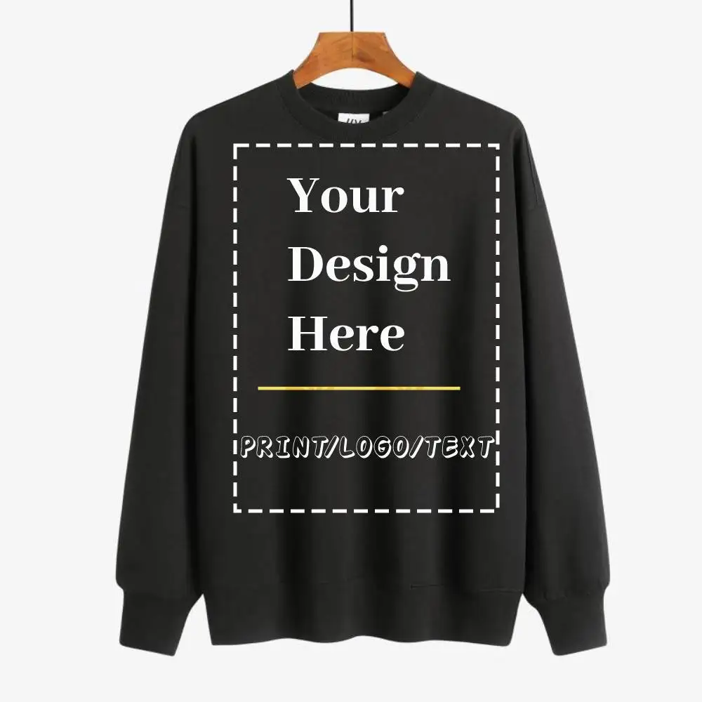 

Customized Sweatshirts Diy Logo Print Men/women Pulovers Casual Tops Long-sleeved Tracksuit Pullover Streetwear Multiple Colour