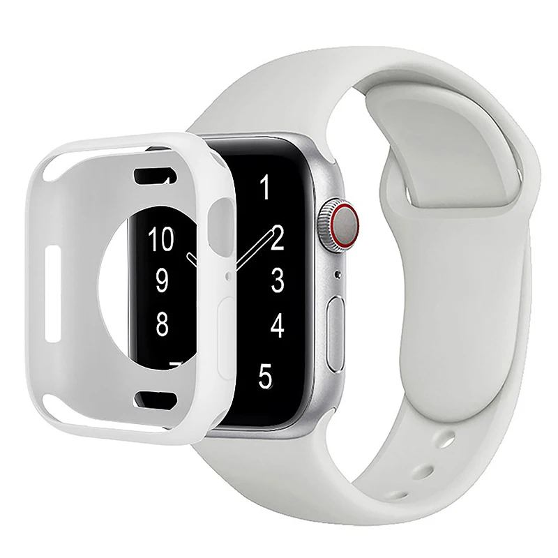 Candy Soft Silicone Case for Apple Watch Cover 44mm 40mm 42mm 38mm Protection for Iwatch Serie 8 7 6 Se 5 41mm 45mm Bumper women