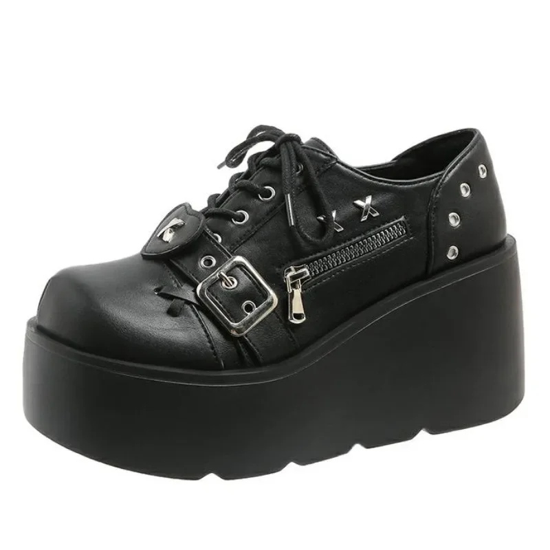 Женские туфли-лодочки в готическом стиле черные туфли на высоком каблуке 9 см