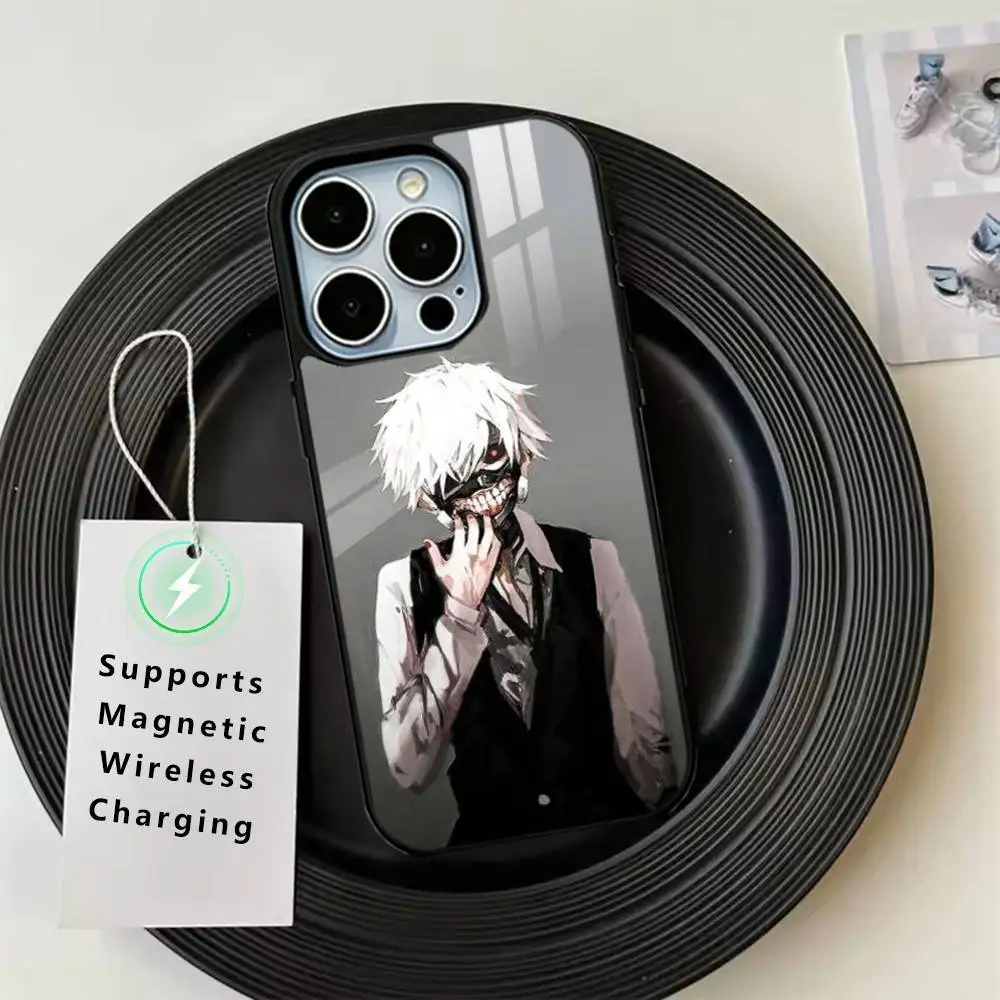 Фото Чехол для телефона Tokyo Ghoul Kaneki Ken (аниме) для iPhone 17, 16, 15, 14, 13, 12, 11 Plus, Pro с поддержкой магнитной беспроводной зарядки №5