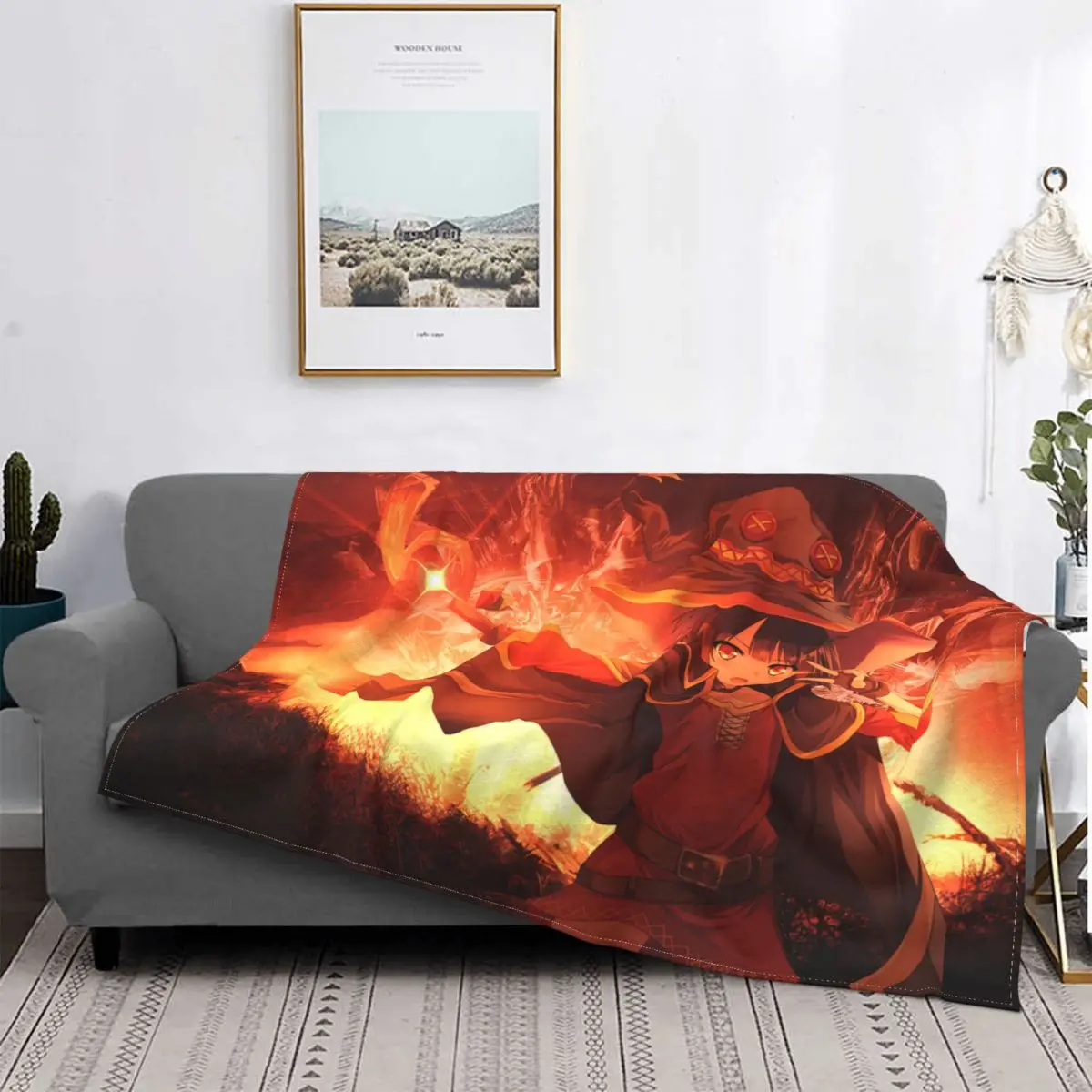 

Украшение для дивана KonoSuba Megumin, одеяло, Любимые Подарки, теплое Фланелевое Флисовое одеяло