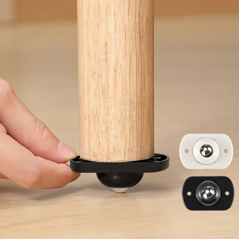 

4pcs Self Adhesive Casters Mini Swivel Wheels 360 Degree Rotation Pulley for Cabinet Drawer Storage Box Furniture Accessories