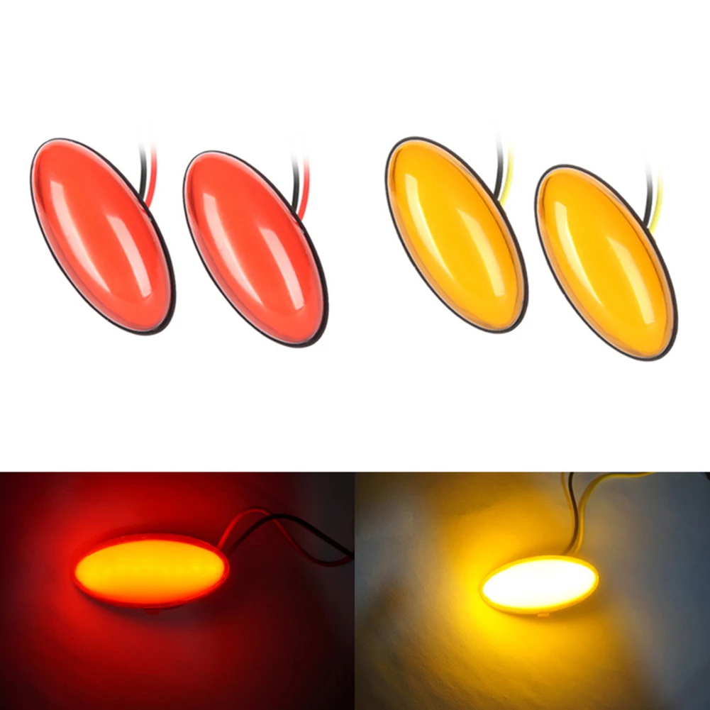 

2pcs/set Trailer Lights 9LED Red Side Marker Lamps Indicator Lights Taillights For Car Truck Trailer Lorry 12-24V