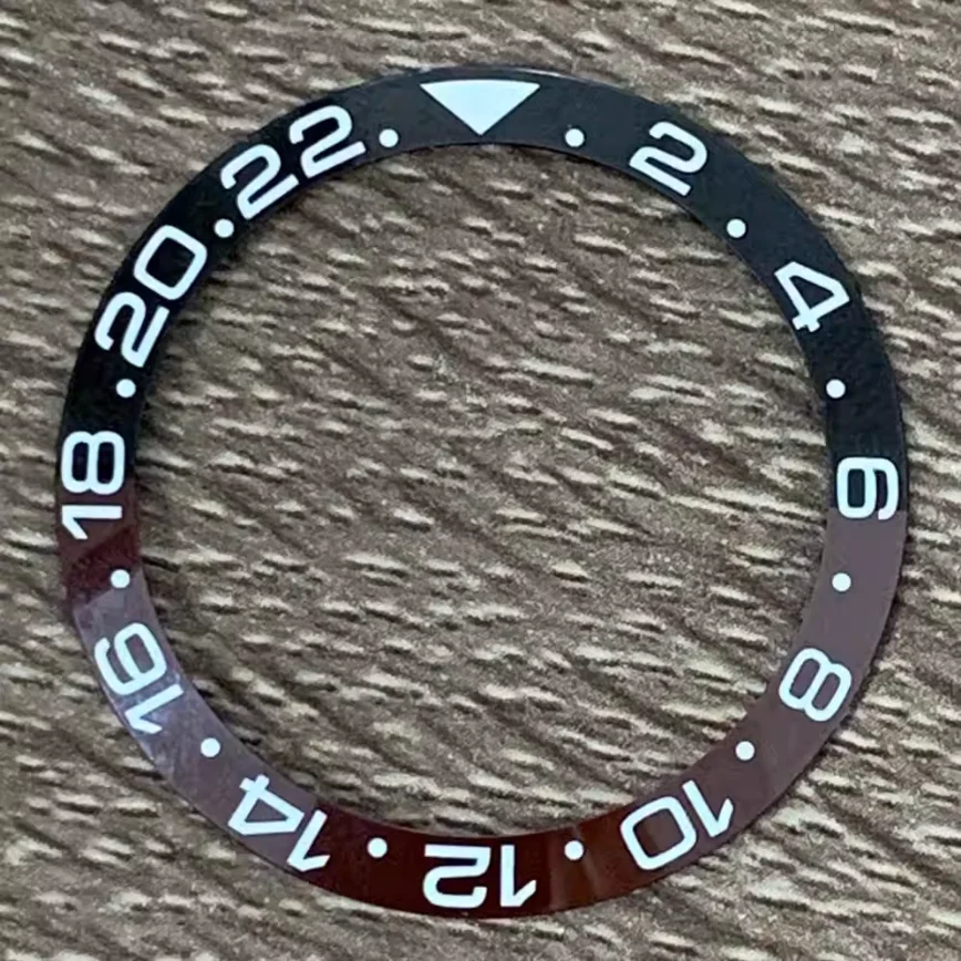 38MM Watch Bezel Inset GMT Ceramic Bevelled Bezel Mouth Monochrome Colour Blocking OD 38MM Inner Diameter 30.5MM