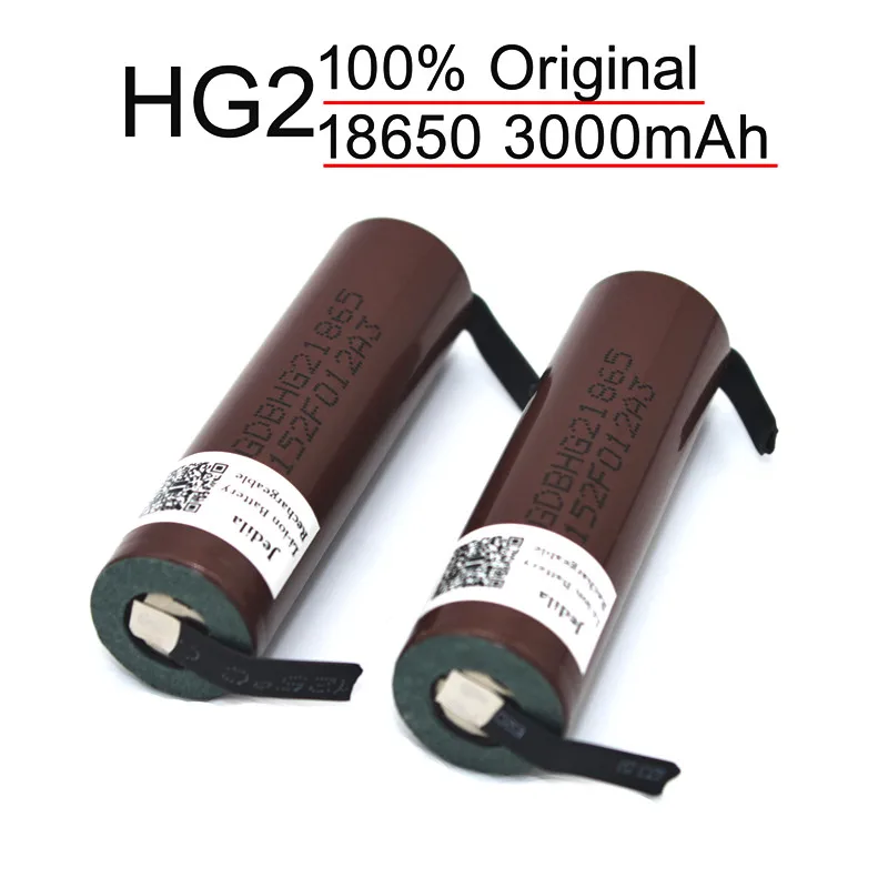 

100%.Original.recargable.HG2-batería. de litio,3,7 V, 3000mAh,para.18650.HG2.30A, juguetes,linterna, herramientas..