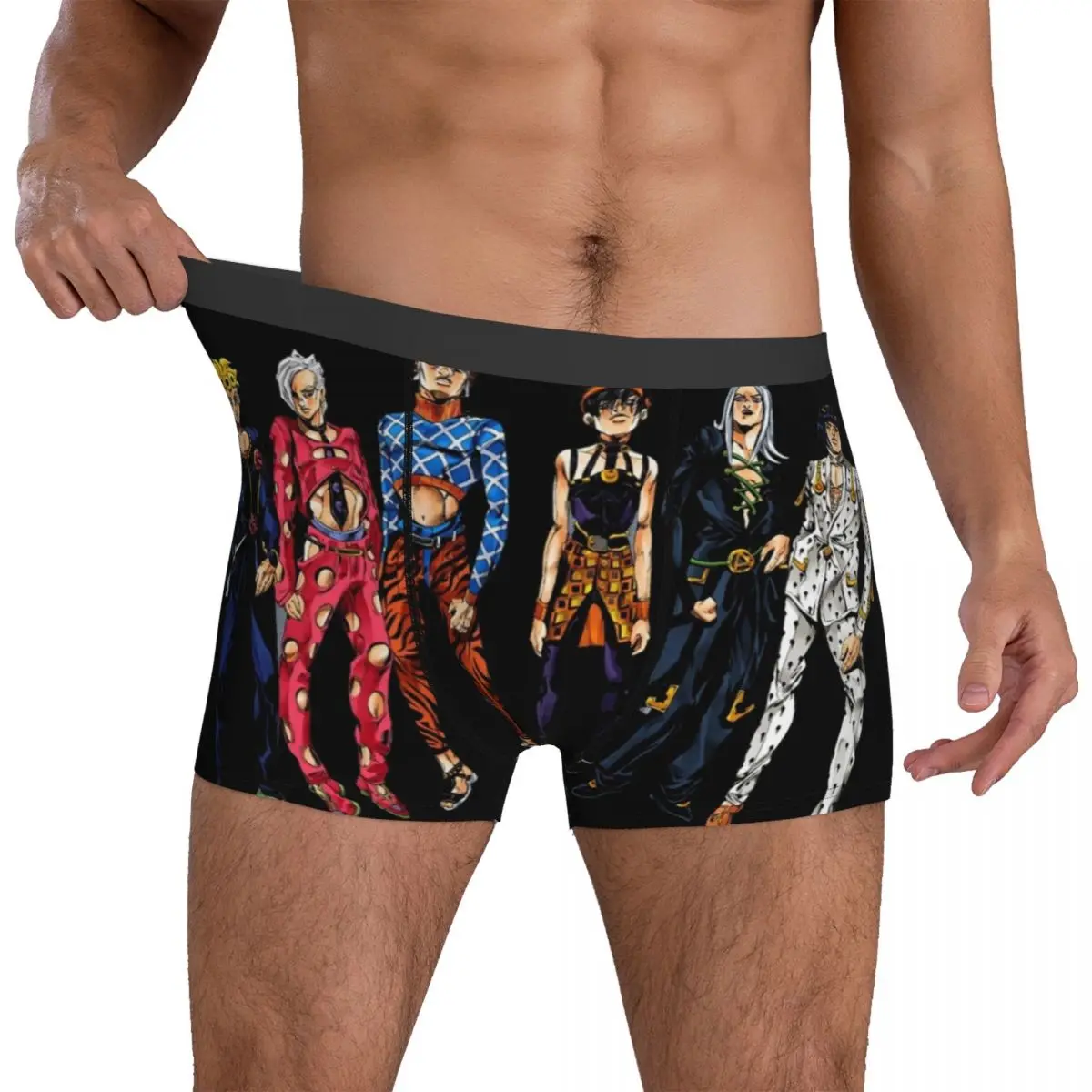 

Jojo S Bizarre Adventure Underwear JOJOS BIZARRE ADVENTURE VENTO AUREO Men Underpants Customs Classic Trunk Trenky Shorts Briefs