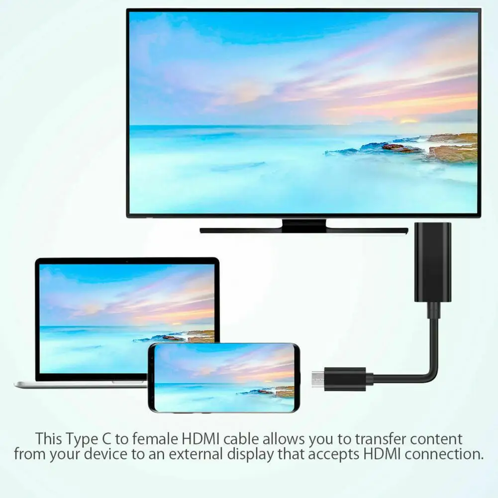HD Adapter Type C to HDMI-compatible 4K USB C 3.1 for MacBook Samsung S8 Dex Huawei P30 Dock Xiaomi 10 Projector TV Monitor